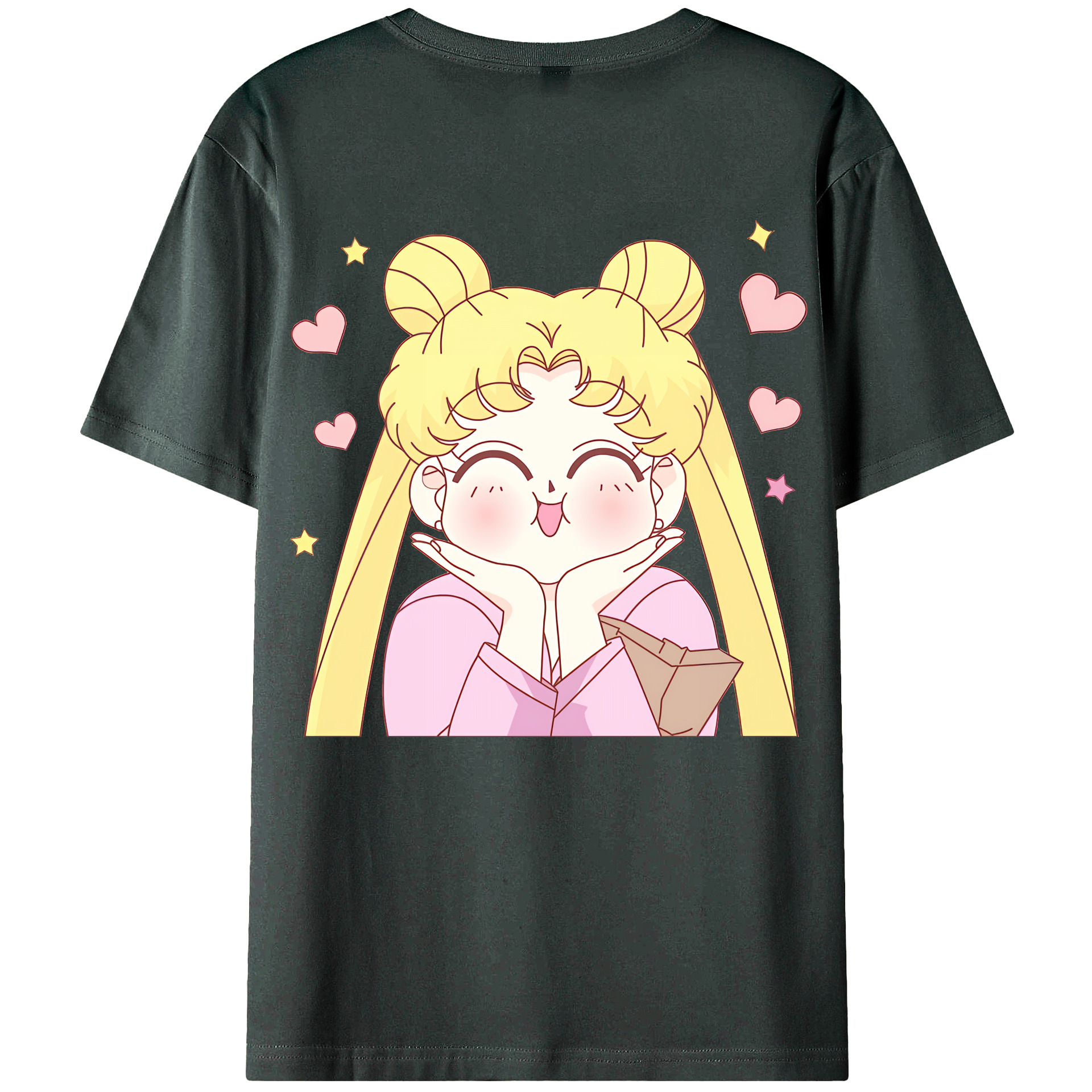 （画像用） 美少女戦士セーラームーン 愛野 美奈子 あいの みなこ Sailor Moon Aino Minako 綿100％ メンズ半袖Tシャツ（バックプリント） 通気性